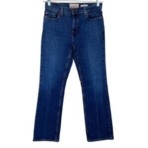 Old Navy Sz 4 Short Vtg Y2K Bootcut Jeans Dark Wash Mid Rise Classic